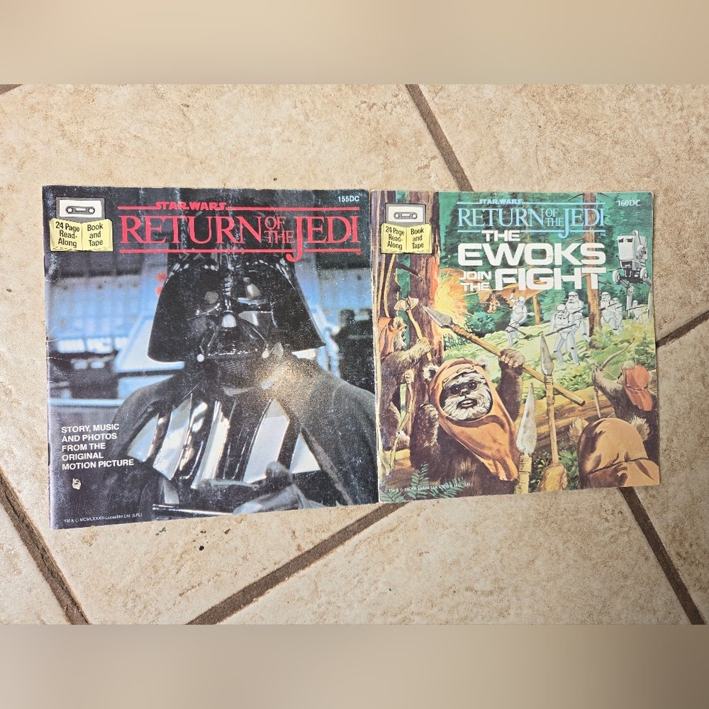Star Wars Book Lot Vintage Read Alongs   160DC & 155DC THE EWOKS JOIN THE FIGHT
